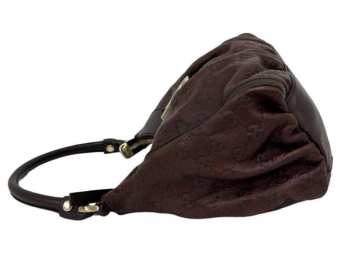 Gucci Abbey Guccissima Lederhandtasche Braun - Ansicht 5