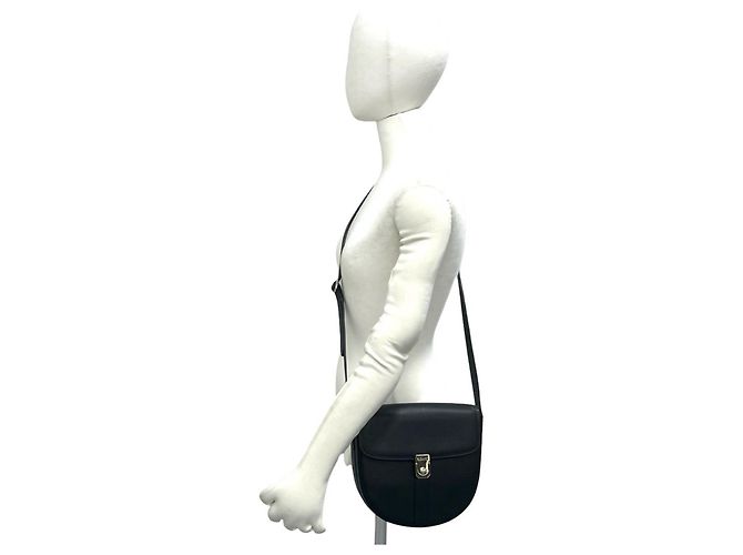 Burberry Vintage Logo Hardware Nova Check Pattern Lederschultertasche Schwarz - Ansicht 2
