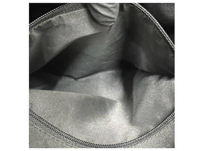Gucci Tote aus Leder und Canvas mit GG Logo Muster Schwarz - Ansicht 10
