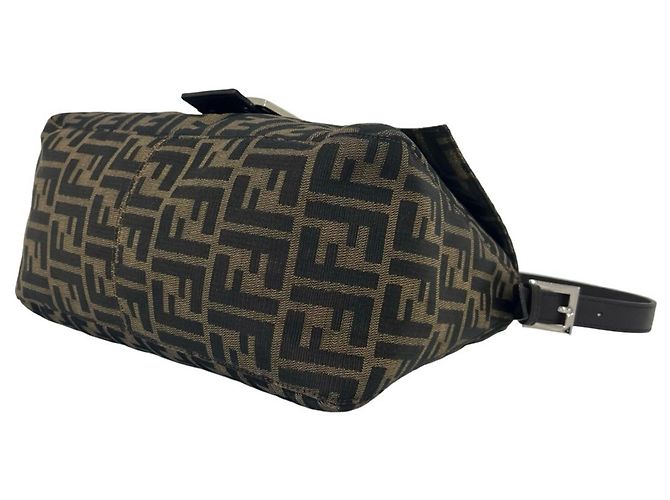 Fendi Mamma Bucket Zucca FF Logo Hardware Schultertasche Braun Schwarz - Ansicht 8