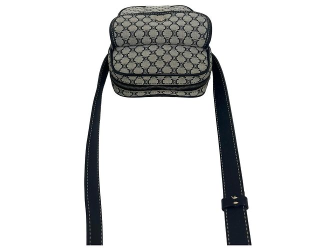 Céline Bolsa de ombro e bolsa de mão Celine Macadam Blazon Triomphe Pattern Marrom Preto - vista 4