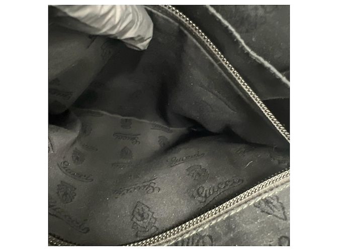 Borsa a tracolla Gucci GG Imprimé in pelle nera Nero - vista 10