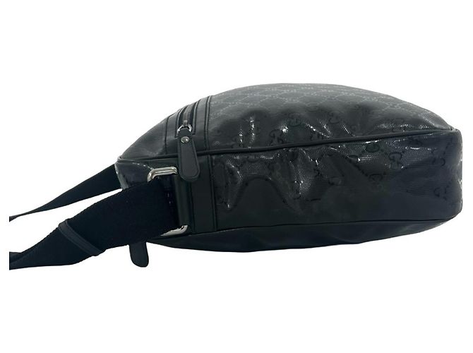 Borsa a tracolla Gucci GG Imprimé in pelle nera Nero - vista 5