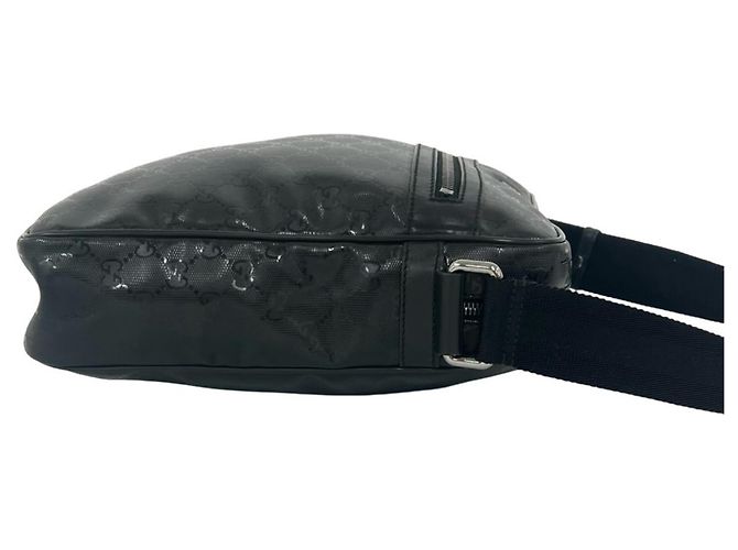 Borsa a tracolla Gucci GG Imprimé in pelle nera Nero - vista 6