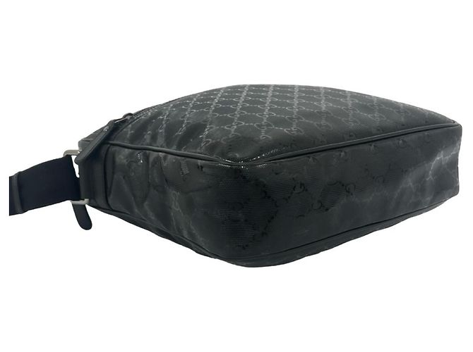 Borsa a tracolla Gucci GG Imprimé in pelle nera Nero - vista 7