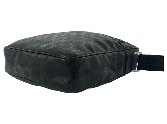 Borsa a tracolla Gucci GG Imprimé in pelle nera Nero - vista 8