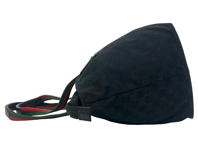 Gucci Sherry Line GG Canvas Handtasche Schwarz Rot Grün - Ansicht 5