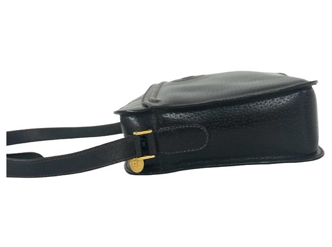 Gucci Vintage Interlocking G Schultertasche aus Leder Schwarz - Ansicht 5