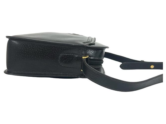 Gucci Vintage Interlocking G Schultertasche aus Leder Schwarz - Ansicht 6