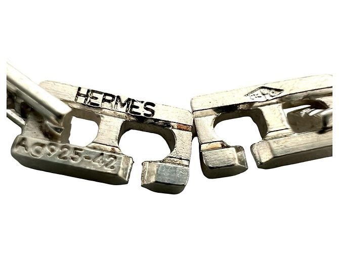 Hermès Collier HERMES Vintage Hercules PM Argenté - vue 3