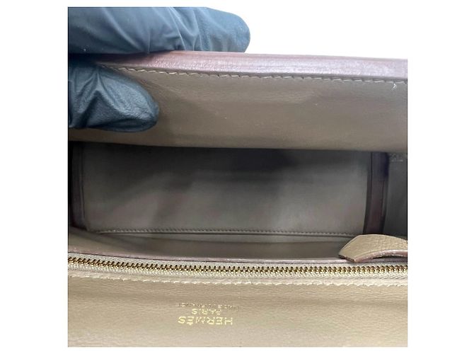 Hermès Hermes Sac Vingt-Quatre Mini 21 Shoulder Bag Castaño - vista 9