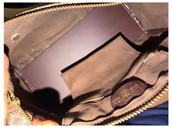 Borsa bowling Nina Ricci in pelle e tela monogrammata Marrone - vista 10