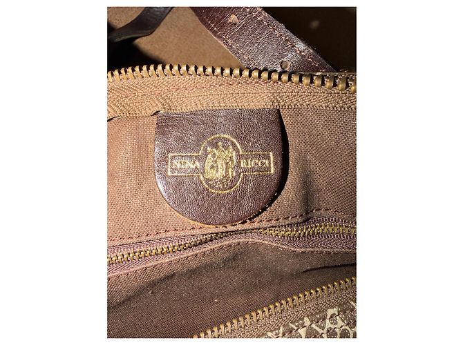 Borsa bowling Nina Ricci in pelle e tela monogrammata Marrone - vista 11