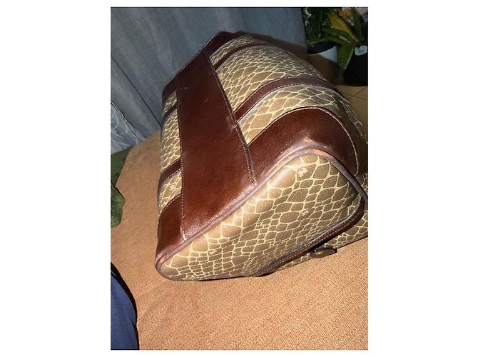 Borsa bowling Nina Ricci in pelle e tela monogrammata Marrone - vista 4