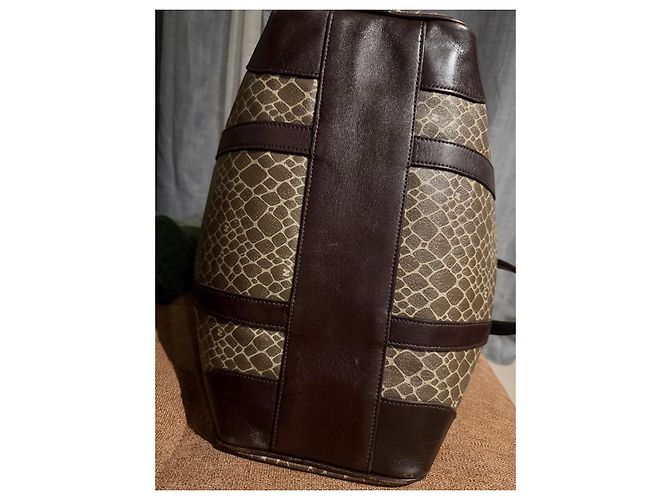 Borsa bowling Nina Ricci in pelle e tela monogrammata Marrone - vista 6