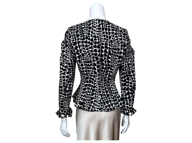 Autre Marque Blazer Elegance Paris Estampado Abstracto Blanco y Negro - vista 5