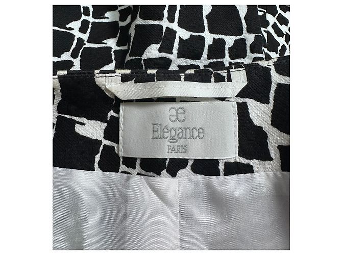 Autre Marque Blazer Elegance Paris Estampado Abstracto Blanco y Negro - vista 7
