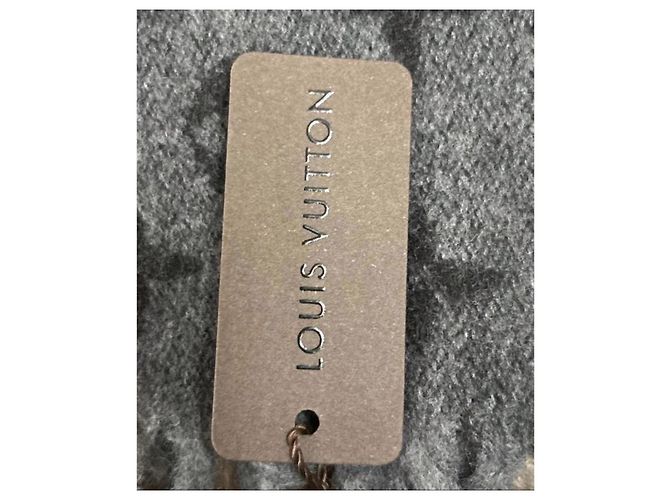Sciarpa Louis Vuitton Monogram Degradé Nero Grigio - vista 4