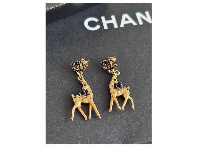 Gabrielle Pendientes colgantes Chanel Cerf Dorado - vista 2