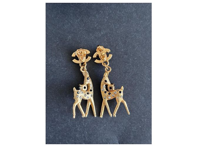 Gabrielle Pendientes colgantes Chanel Cerf Dorado - vista 3