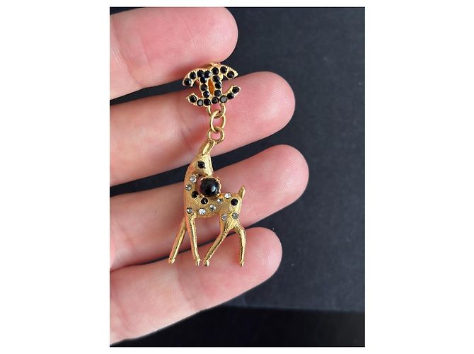 Gabrielle Pendientes colgantes Chanel Cerf Dorado - vista 9