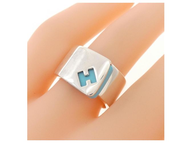 Hermès Candy Ring Silber und Türkis - Ansicht 5