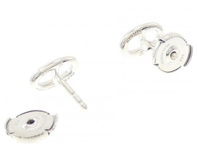 Hermès Orecchini Hermes Farandole TPM Silver Stud Earrings - vista 3