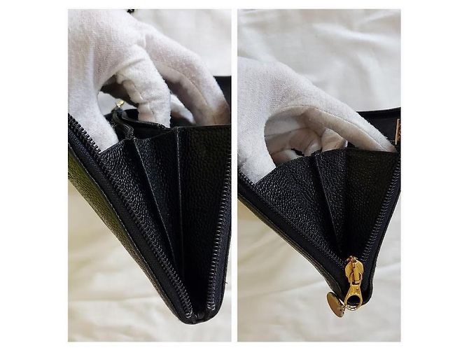 Chanel Timeless Classic Caviar Leather Zip Around Wallet On Chain Black - view 7