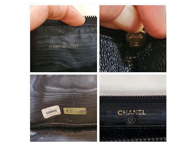 Chanel Timeless Classic Caviar Leather Zip Around Wallet On Chain Black - view 9