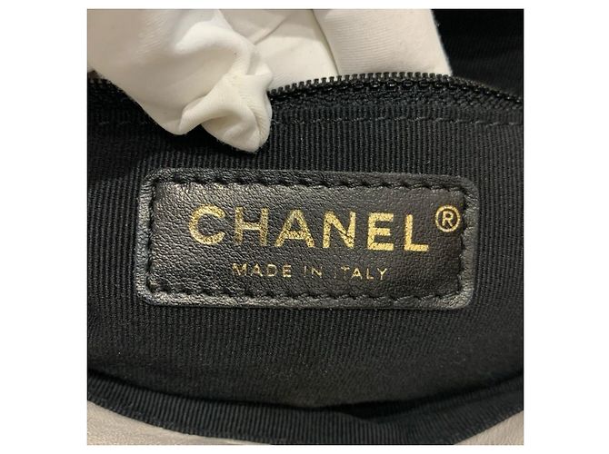Chanel Small Shopping Bag aus gestepptem Lammleder Weiß - Ansicht 19