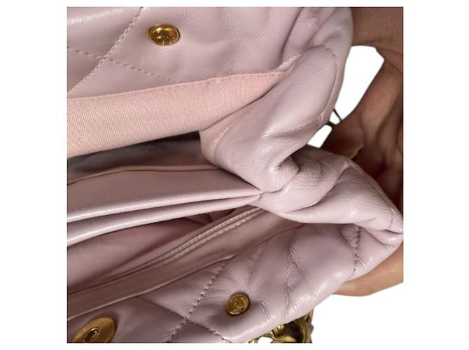 Timeless Borsa Shopping Tote Chanel CC Logo Matelasse Lambskin Chain Rosa - vista 7