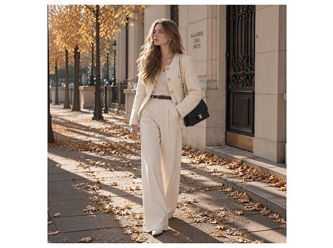 Timeless Chanel gesteppte Ziegenleder-Klapptasche mit Perlenkette Schwarz - Ansicht 3