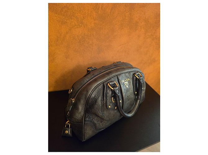 Prada Bags Leather Argento Bronzo - vista 10