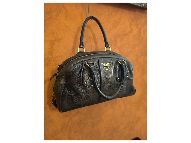 Prada Bags Leather Argento Bronzo - vista 4