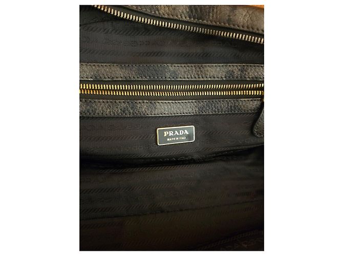 Prada Bags Leather Argento Bronzo - vista 6