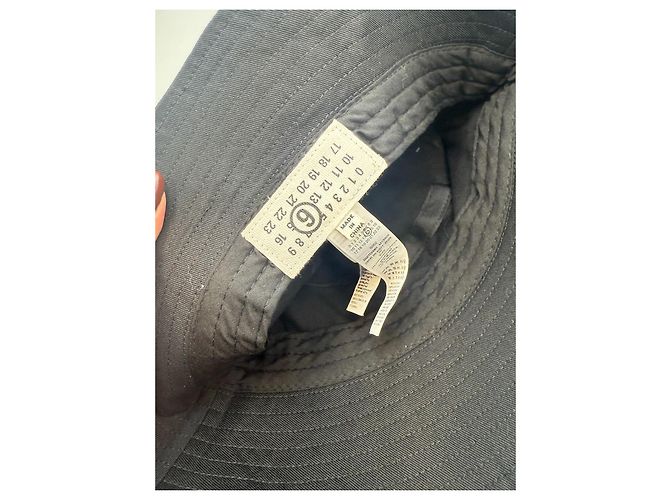 Maison Martin Margiela Cappello bucket in cotone nero Maison Margiela - vista 4