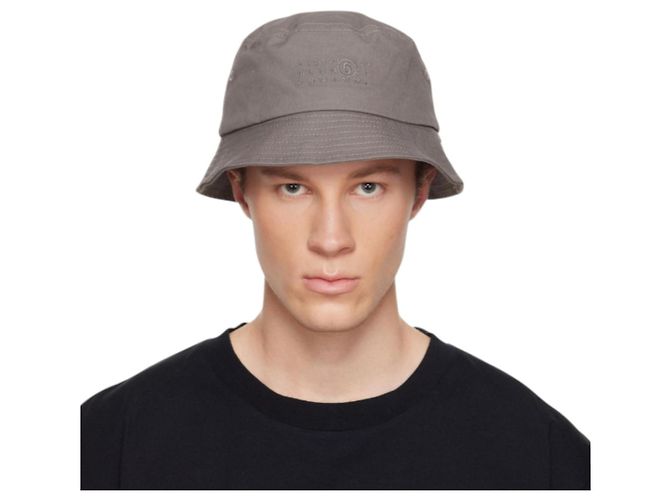Maison Martin Margiela Maison Margiela Bucket hat in cotone lavato Grigio - vista 2