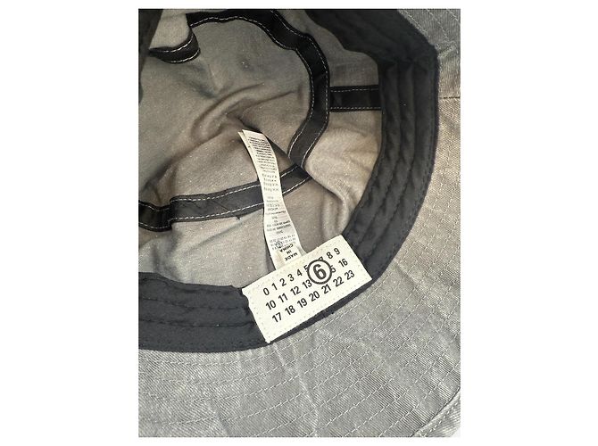 Maison Martin Margiela Maison Margiela Bucket hat in cotone lavato Grigio - vista 5