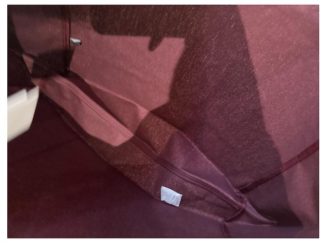 Borsa Tote Anine Bing Leo Coated Canvas Bordò - vista 5