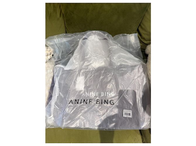Borsa Tote Anine Bing Leo Coated Canvas Bordò - vista 9