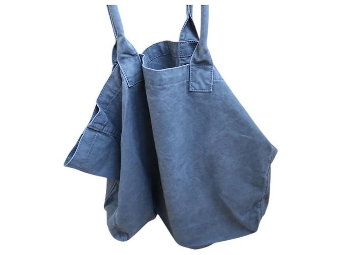 ANINE BING Leo canvas tote Paris University - grey washed Grigio - vista 4
