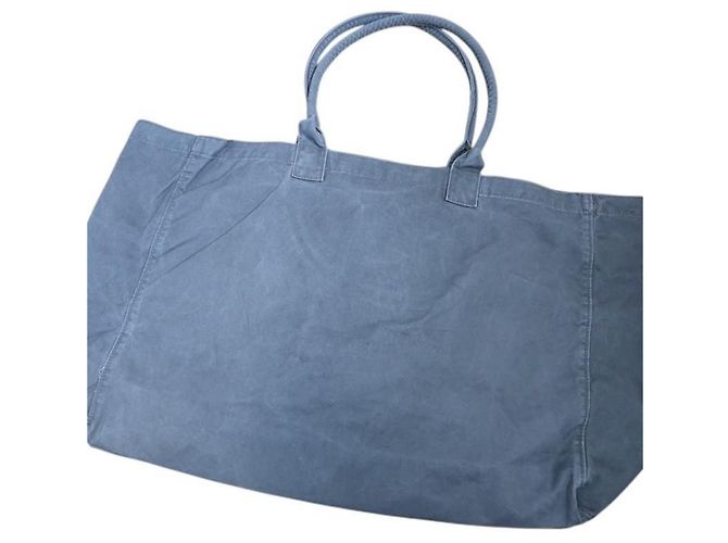 ANINE BING Leo canvas tote Paris University - grey washed Grigio - vista 9