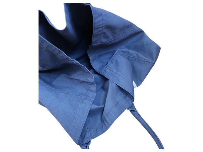 ANINE BING Leo canvas tote Paris University - blue washed - vista 13
