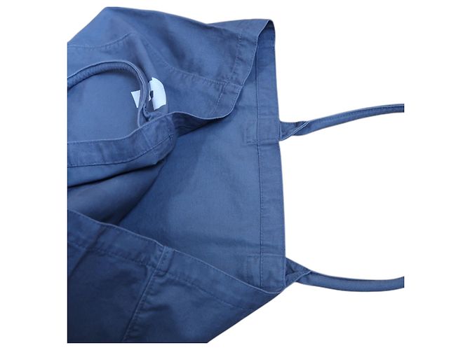ANINE BING Leo canvas tote Paris University - blue washed - vista 6