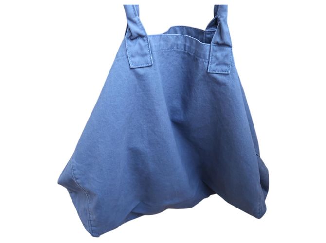 ANINE BING Leo canvas tote Paris University - blue washed - vista 8