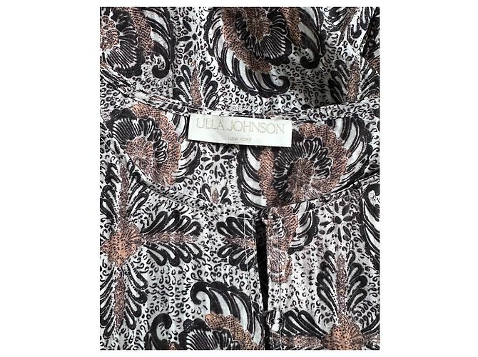 Ulla Johnson Brita Midi-Kleid bedruckt Braun Weiß - Ansicht 6