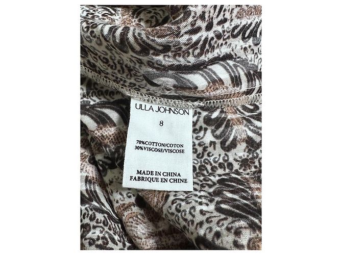 Ulla Johnson Brita Midi-Kleid bedruckt Braun Weiß - Ansicht 7