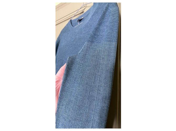 COS Blauer Strickpullover mit Streifen - Ansicht 2