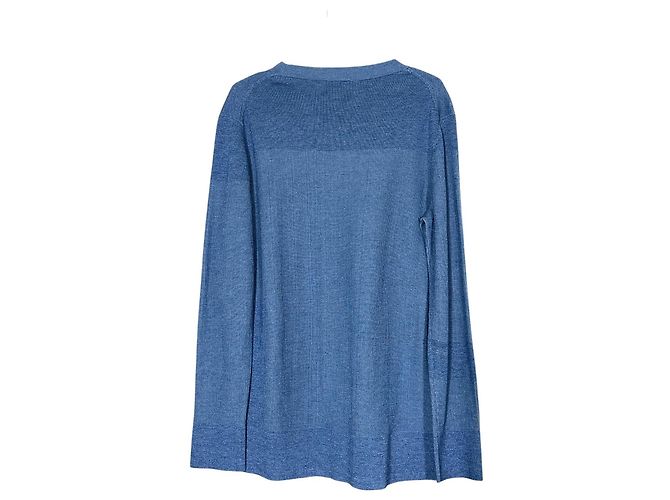 COS Blauer Strickpullover mit Streifen - Ansicht 3