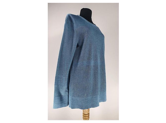 COS Blauer Strickpullover mit Streifen - Ansicht 6